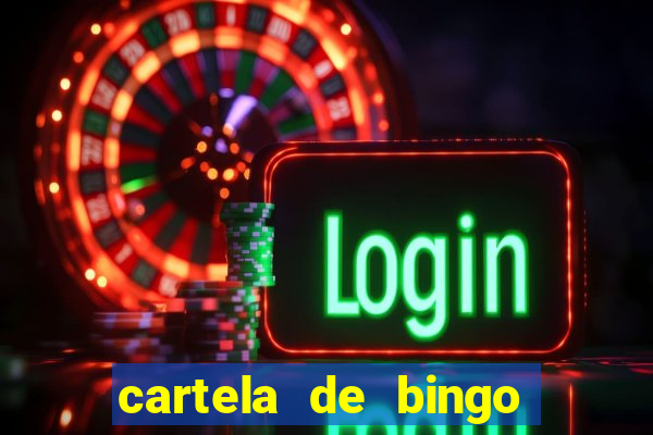 cartela de bingo cha de bebe